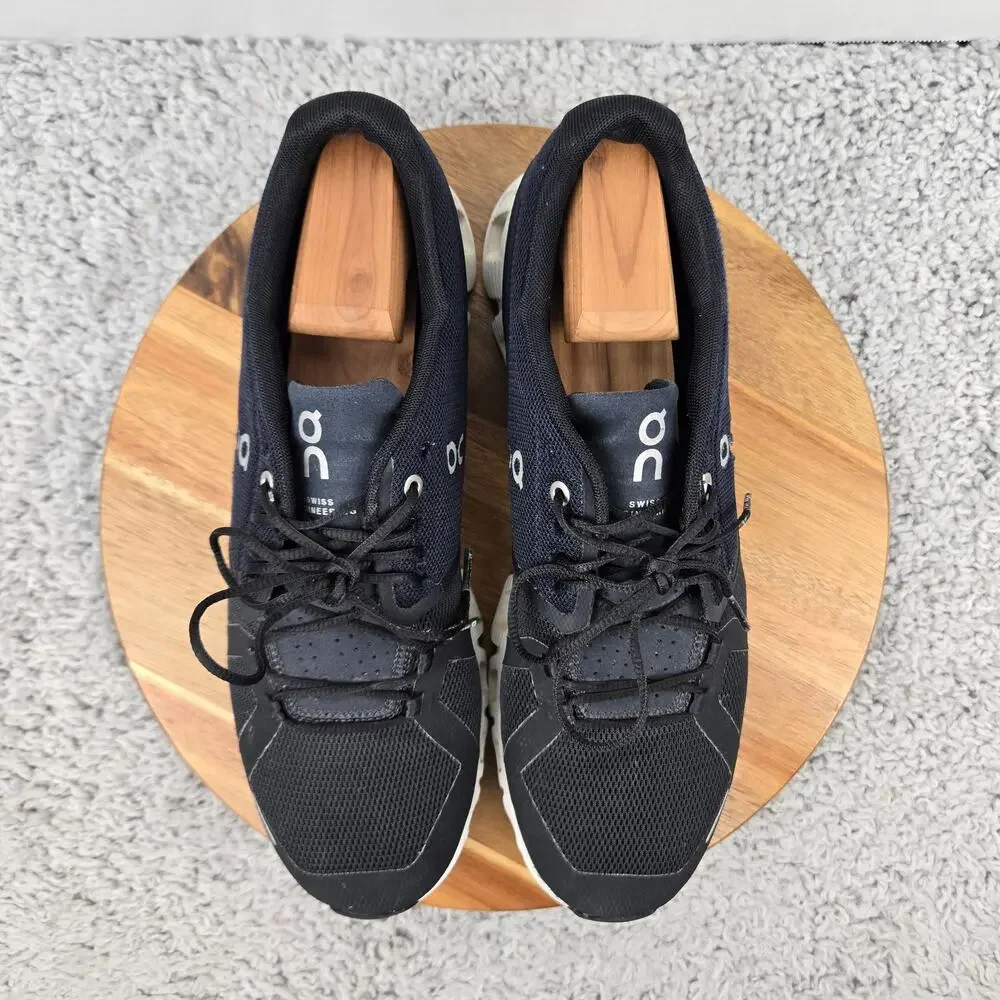 On Running Mens 11 Cloud 5 Black White Daily Casual Athletic Gym Running Shoe